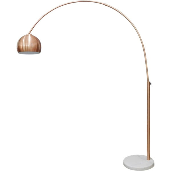 Bogenlampe Kupfer mit Marmorfuss von mutoni casual