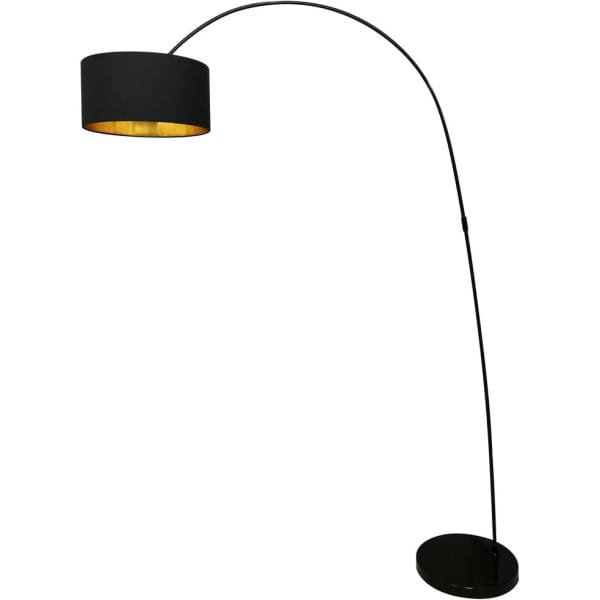 Bogenlampe mit Stoffschirm schwarz von mutoni casual