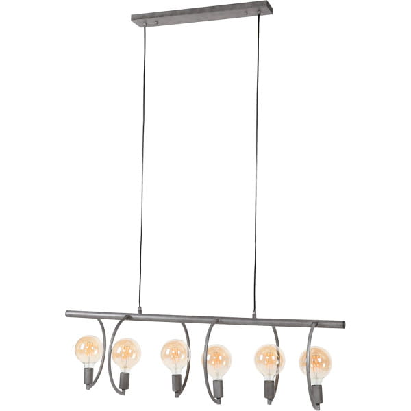 Hängeleuchte Chop 6 Lichter Altsilber Finish von mutoni industrial