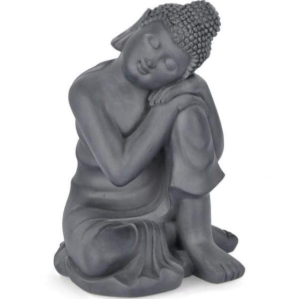 Deko-Objekt Pattaya Budha Denker anthrazit 27x24 von mutoni lifestyle