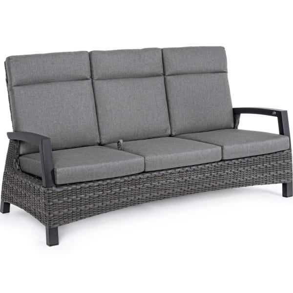 Garten Liegesofa Britton 3-Sitzer anthrazit von mutoni lifestyle