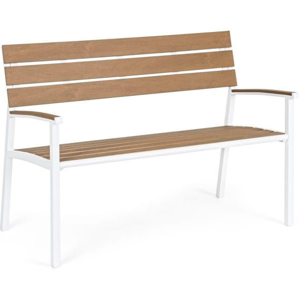 Gartenbank Isak weiss 123x59 von mutoni lifestyle