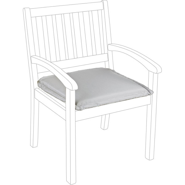 Gartenkissen für Sessel 49x52 taupe von mutoni lifestyle