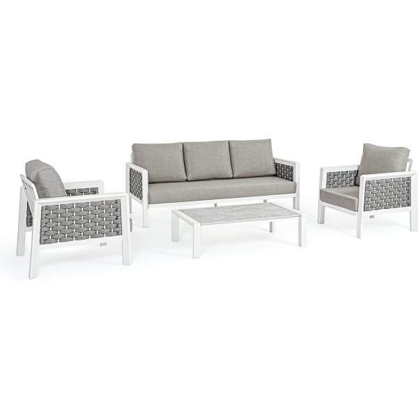 Gartenlounge Otavio weiss von mutoni lifestyle