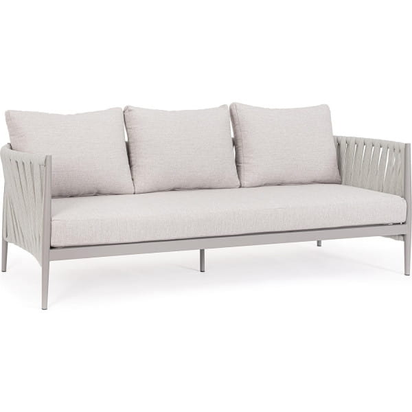 Gartensofa Jacinta 3-Sitzer hellgrau von mutoni lifestyle