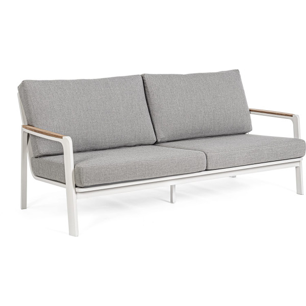 Gartensofa Jalisco 2-3 Sitzer mit Kissen weiss von mutoni lifestyle