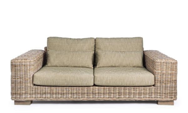 Gartensofa Rattan mit Kissen Leandro (2-3 Sitzer) von mutoni lifestyle