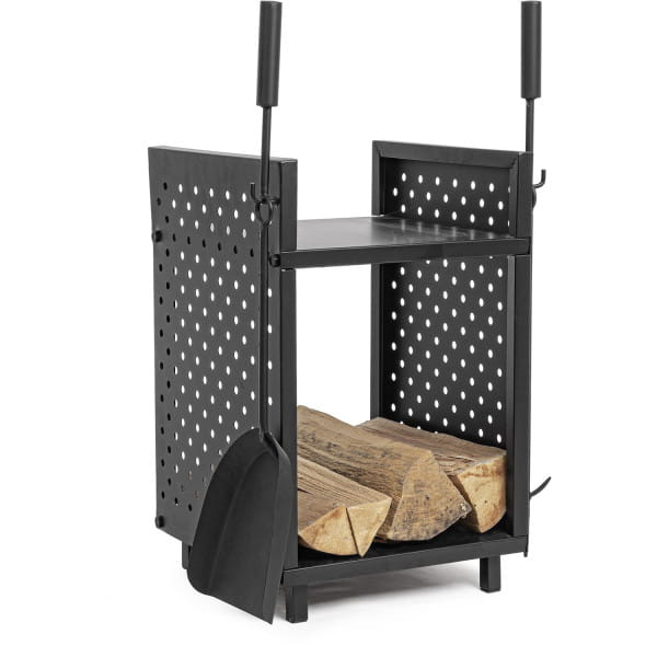 Holzregal Efesto mit Zubehör 43x35 von mutoni lifestyle