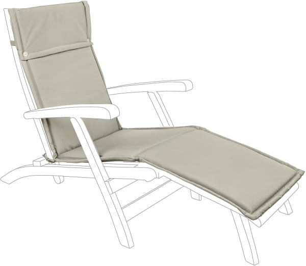 Kissen für Liegestuhl Steamer beige von mutoni lifestyle