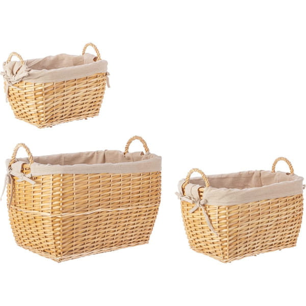 Korb Alesha beige (3er-Set) von mutoni lifestyle