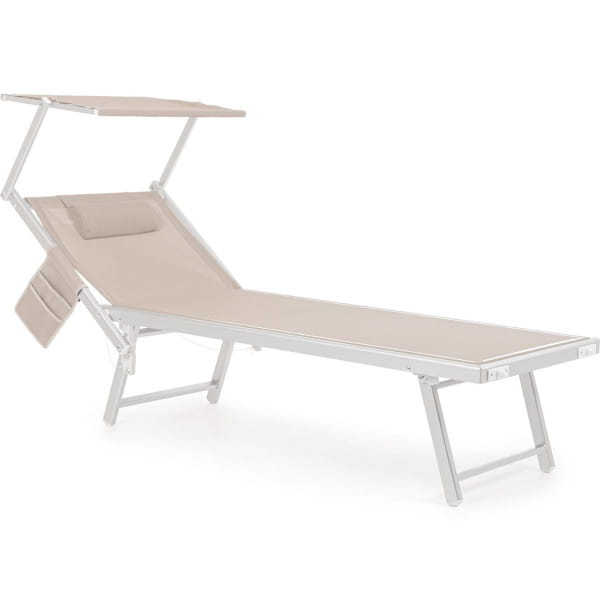 Sonnenliege Miramare mit Dach taupe von mutoni lifestyle