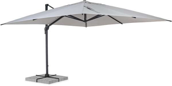 Sonnenschirm Ines 400x400 anthrazit-hellgrau von mutoni lifestyle