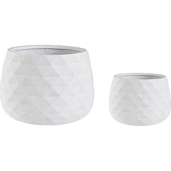 Vase Pyramid Schale weiss (2er-Set) von mutoni lifestyle