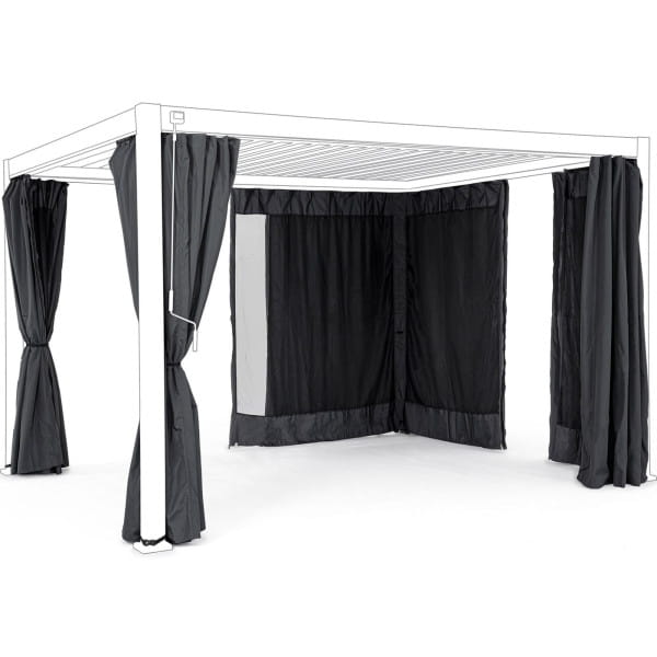 Vorhänge-Netz für Pavillon Ocean anthrazit 300x400 (4er-Set) von mutoni lifestyle