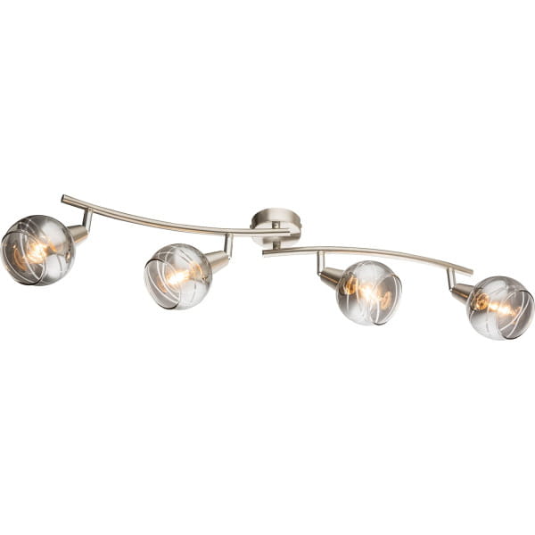 LED Strahler nickel matt rauch 4xE14 LED 32x70x21 von mutoni light