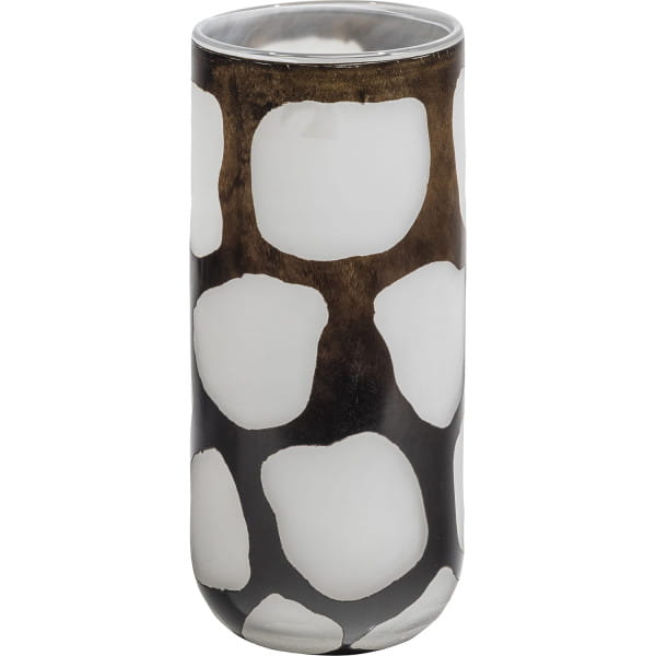 Vase Blair Glas schwarz weiss 28 von mutoni living