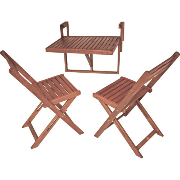 Balkon-Set Berkeley Eukalyptus natur (3-tlg) von mutoni pleasure