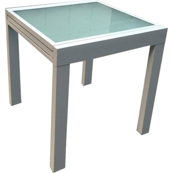 Garten Ausziehtisch Lola Glas grau 65-130x65 von mutoni pleasure