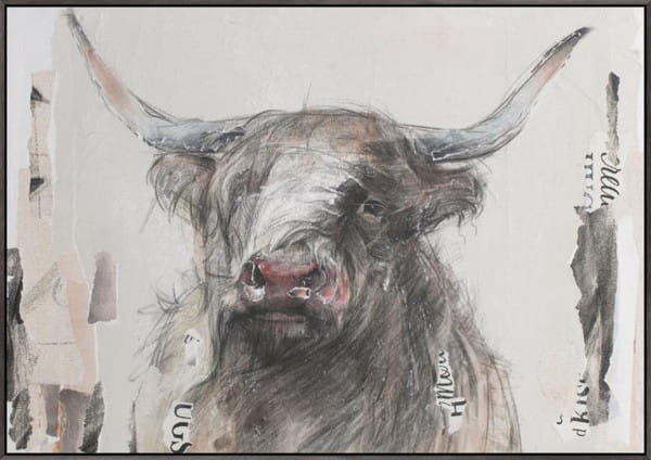 Wandbild Strong Bull 70x100 von mutoni vintage
