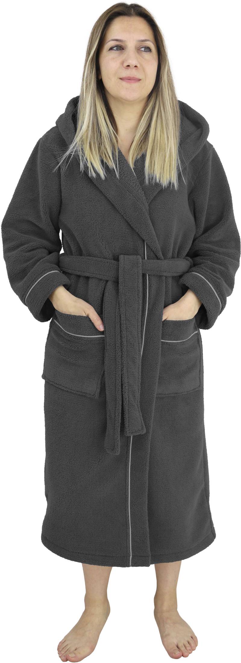 my home Unisex-Bademantel »Lillou«, (1 St.), kuschelig weicher Fleece, für Damen und Herren, XS-3XL von my home