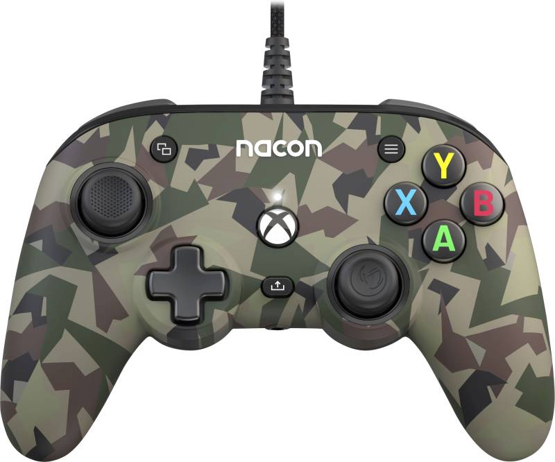 nacon Gaming-Controller »NA010350 Xbox Compact Controller PRO, kabelgebunden, 3D-Klang«, personalisierbar, camoflage forest von nacon