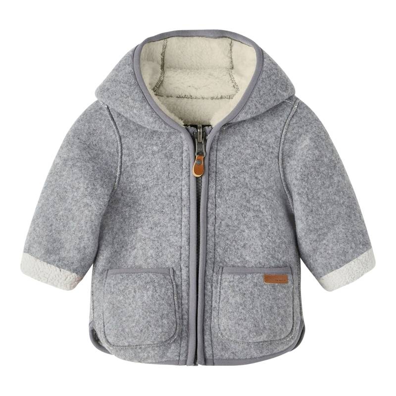 Jacke mit Kapuze Wollwalk-Optik Teddyfell von name it