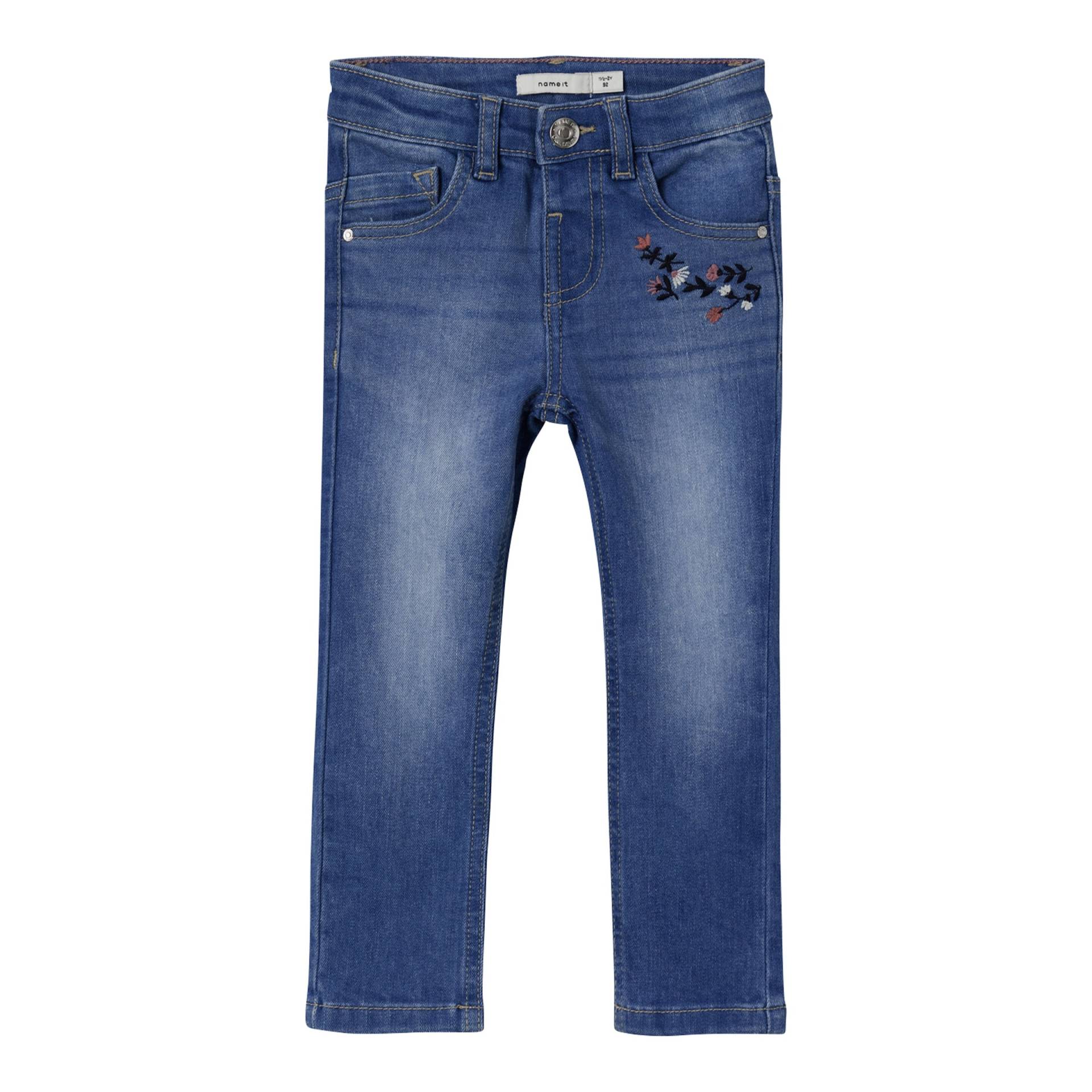 Jeans 5 Pocket Blumenstickerei von name it