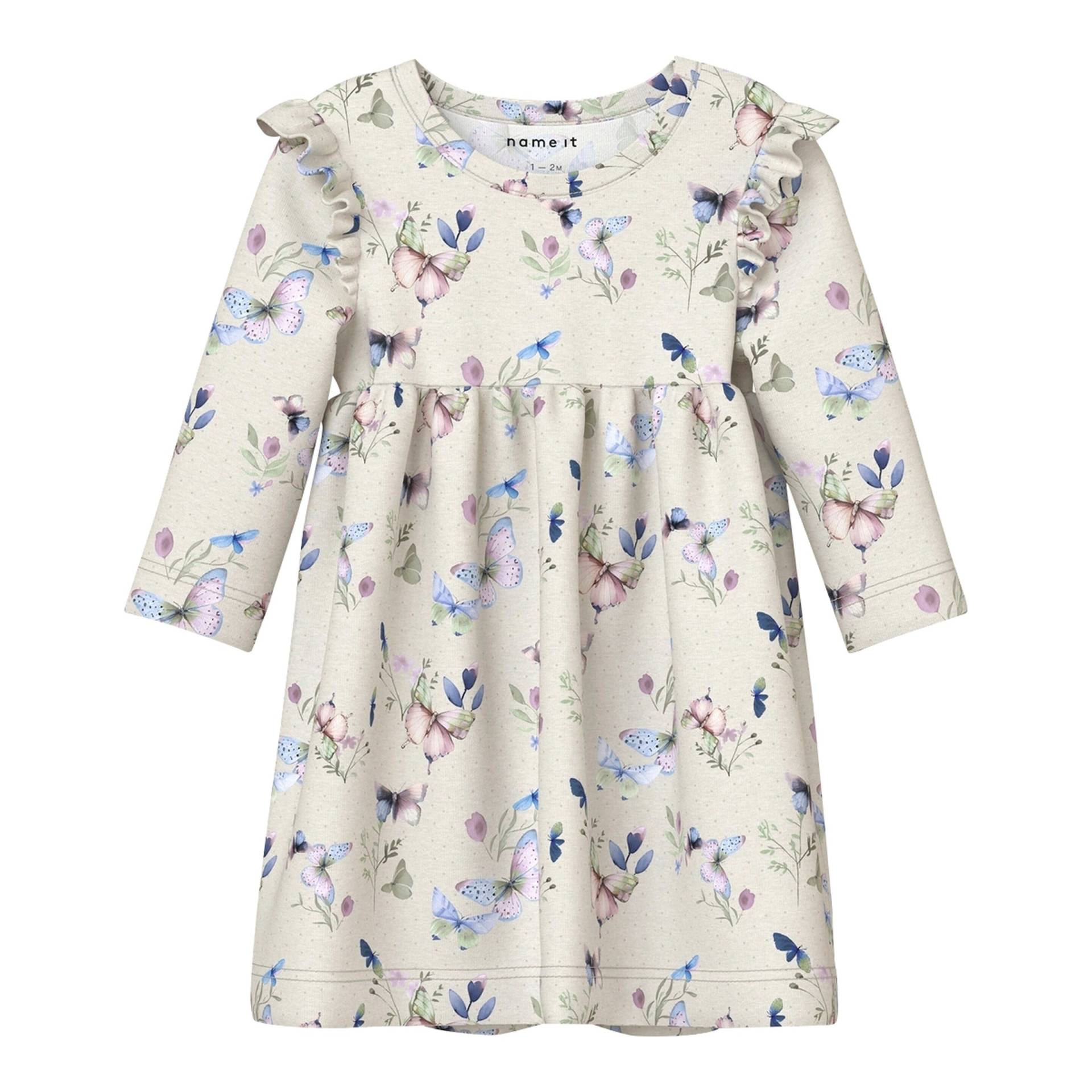 Kleid langarm Rüschen Schmetterlinge Kleid langarm Rüschen Schmetterlinge von name it