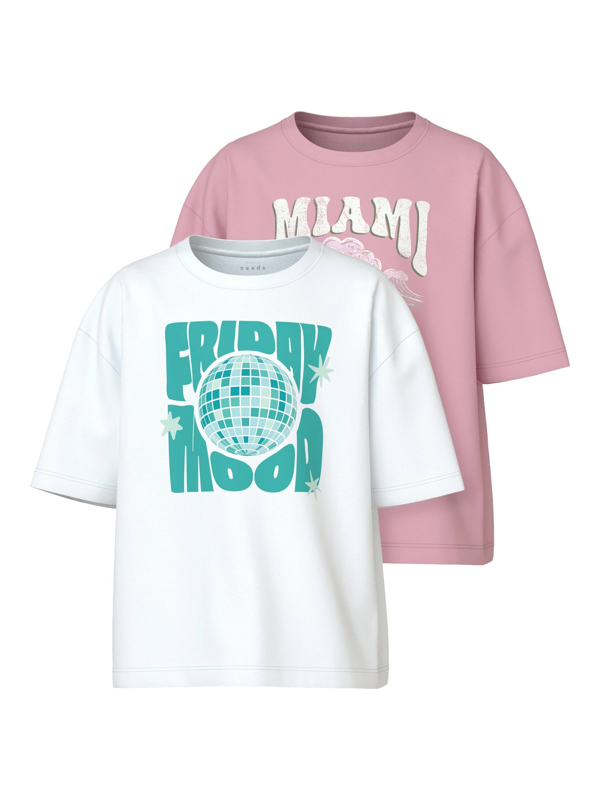 Name It Kurzarmshirt »NKFVEEN 2P SS RLX TOP«, (Packung, 2 tlg.) von name it