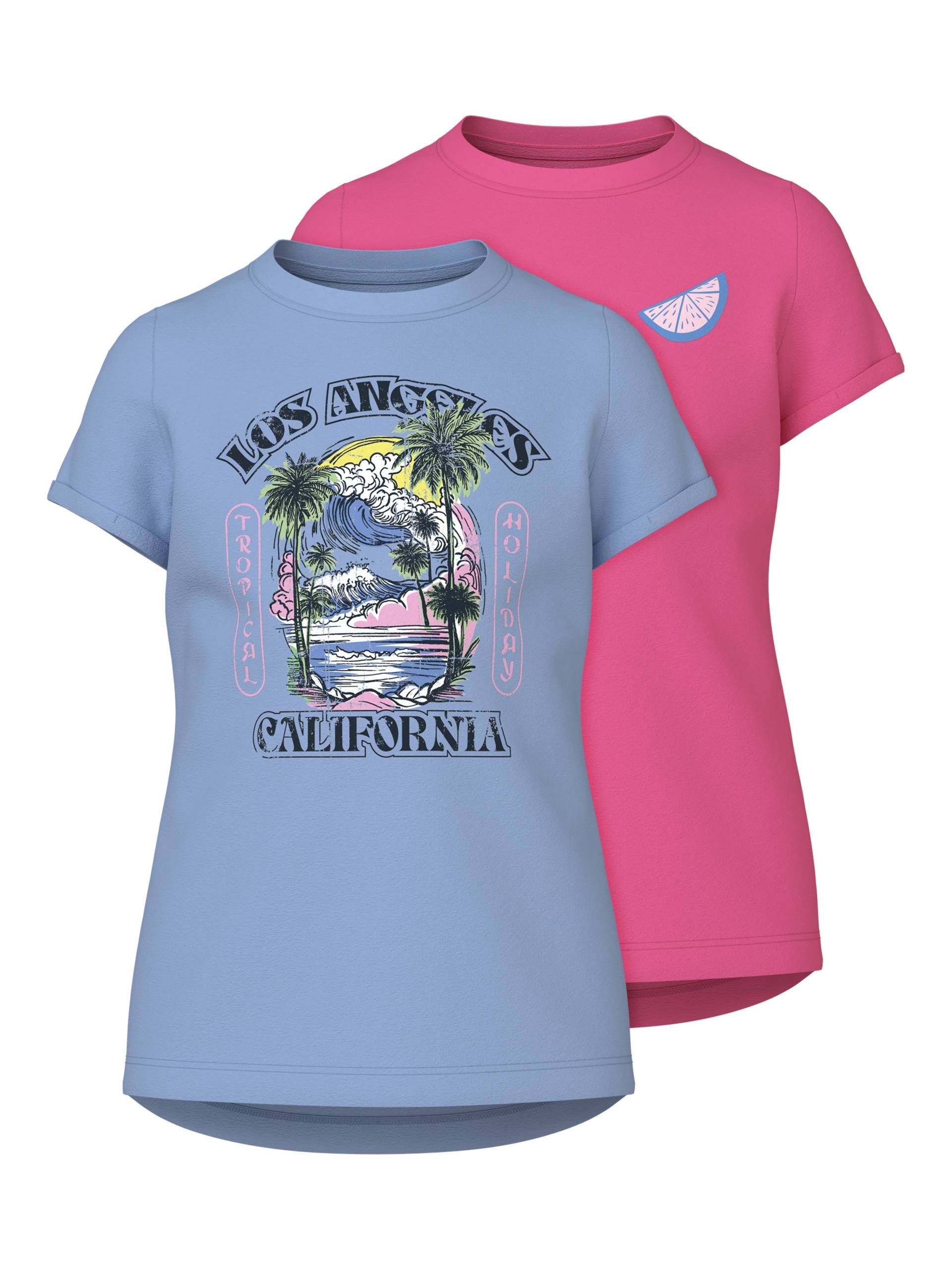 Name It Kurzarmshirt »NKFVIX 2P SS TOP«, (Packung, 2 tlg.) von name it