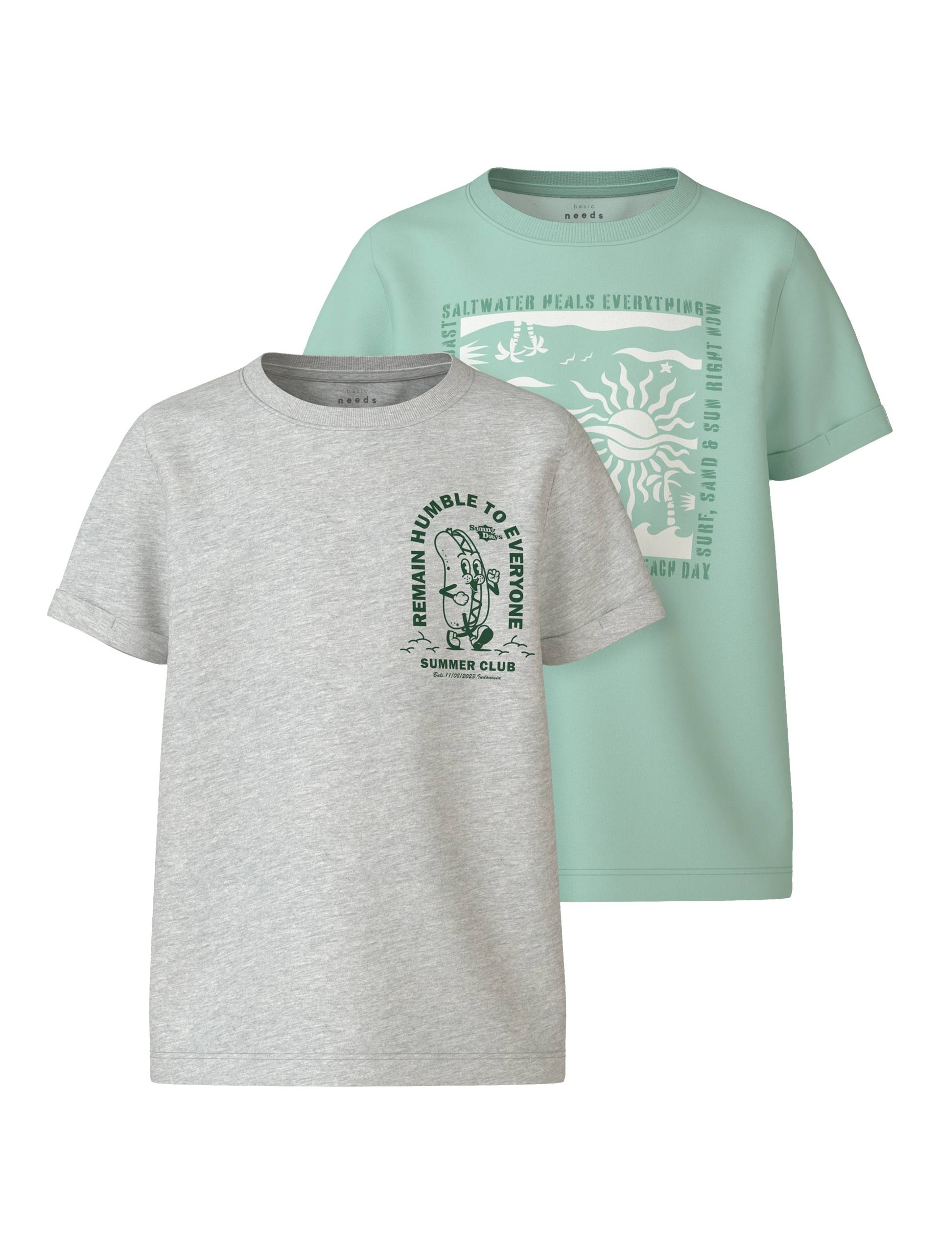 Name It Kurzarmshirt »NKMVUX 2P SS TOP«, (Packung, 2 tlg.) von name it