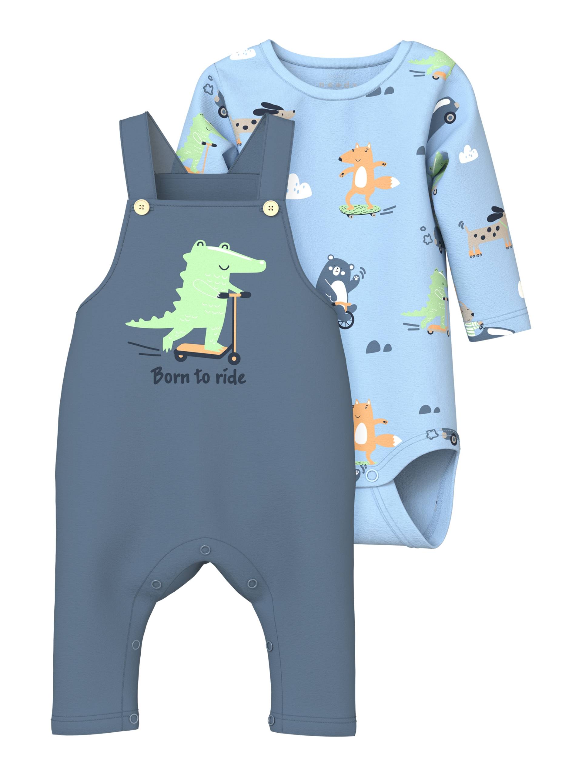 Name It Overall »NBMVONNE SWEAT OVERALL BOX BRU SET«, (Set, 2 tlg.) Name It Overall »NBMVONNE SWEAT OVERALL BOX BRU SET«, (Set, 2 tlg.) von name it