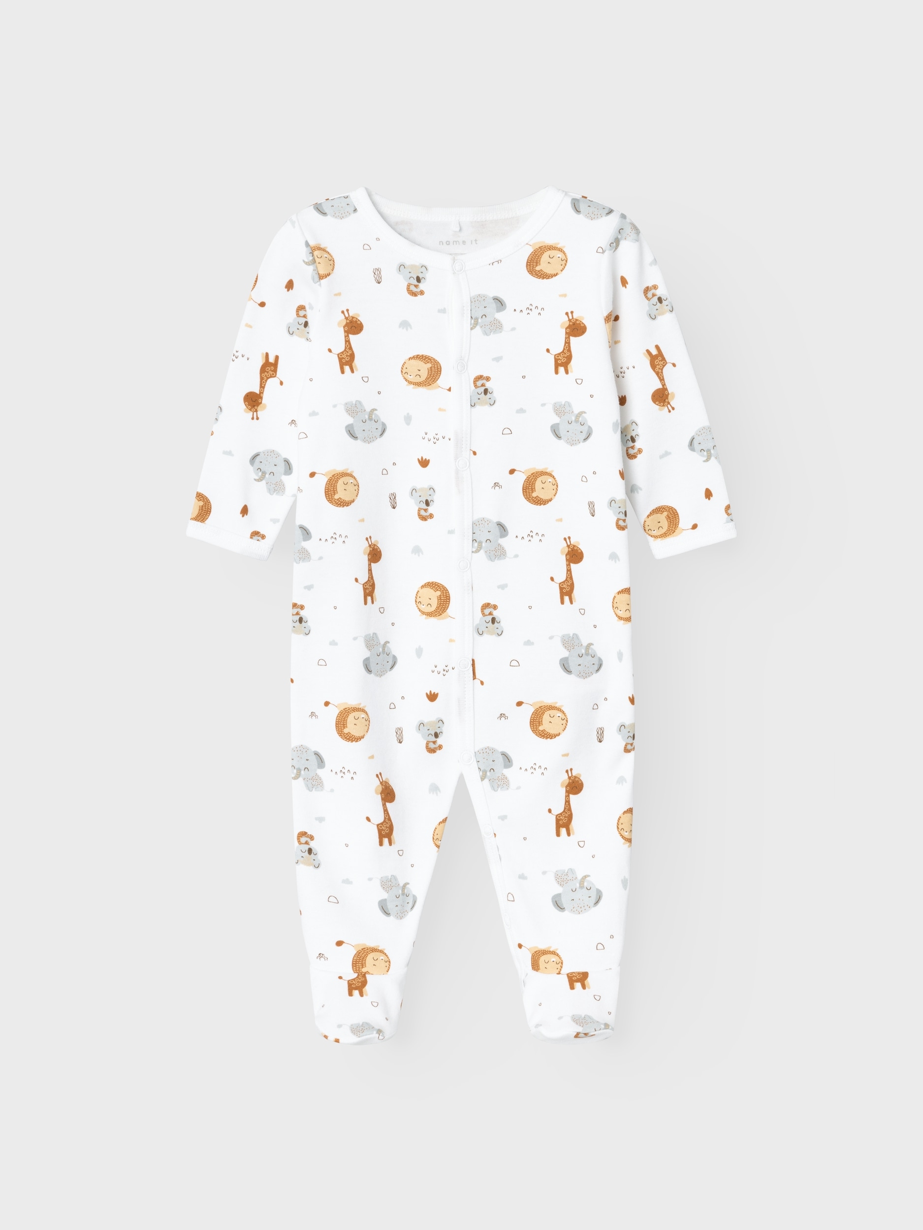 Name It Schlafoverall »NBNNIGHTSUIT W/F BEIGE ANIMAL« von name it