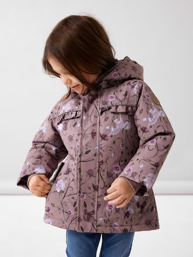 Name It Schneejacke »NMFSNOW05 JACKET FLOWER UNICORN FO NOOS«, mit Kapuze von name it