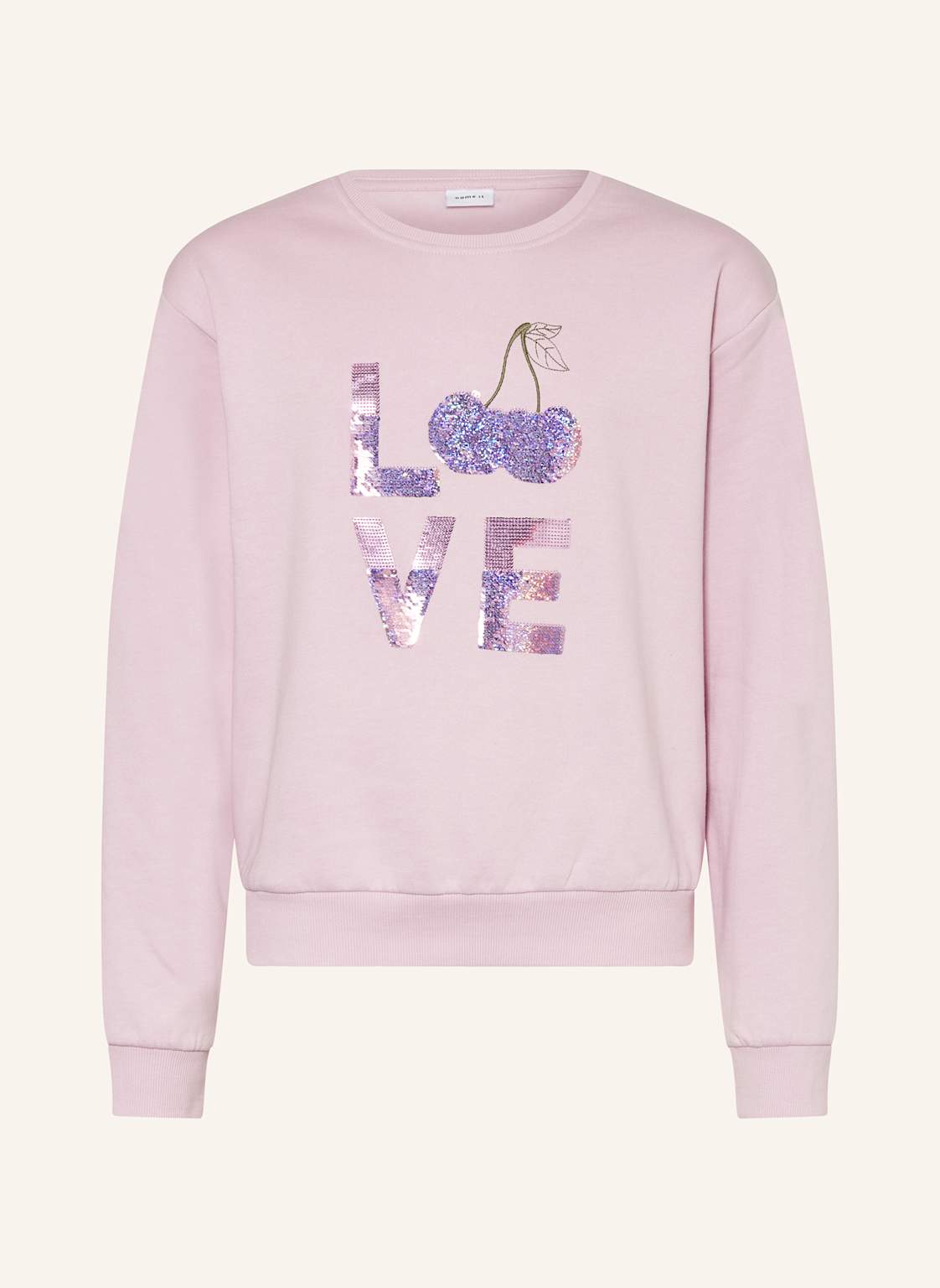 Name It Sweatshirt Mit Pailletten rosa von name it