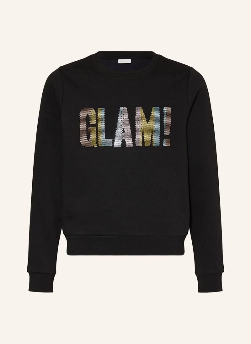 Name It Sweatshirt Mit Schmucksteinen schwarz von name it