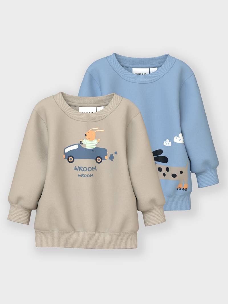 Name It Sweatshirt »NBMVONNE 2P LS SWEAT BOX BRU«, (Packung, 2 tlg.) von name it