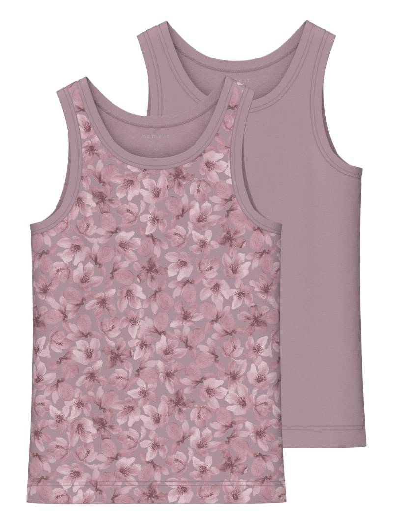 Name It Unterhemd »NMFTANK TOP 2P MAUVE FLOWER NOOS«, (Packung, 2 St.) von name it