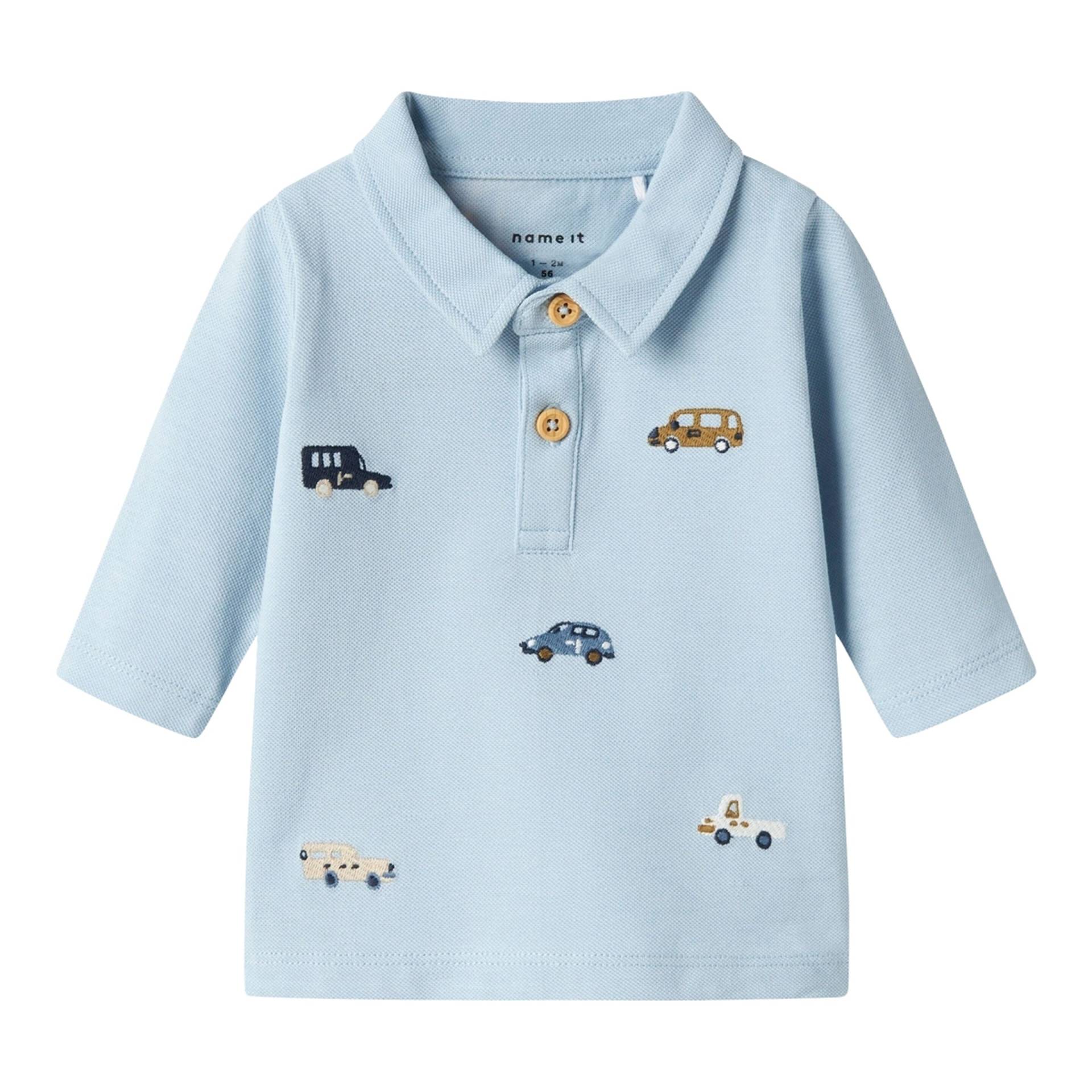 Poloshirt langarm Fahrzeuge Piqué Poloshirt langarm Fahrzeuge Piqué von name it