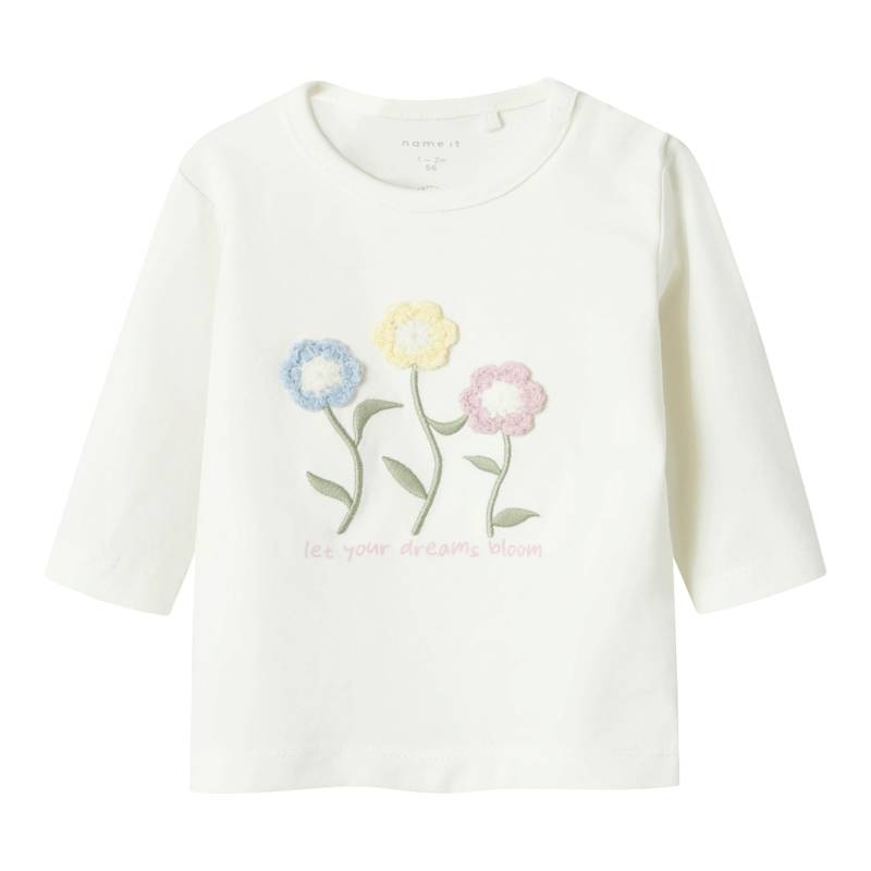 Shirt langarm Blumenstickerei von name it