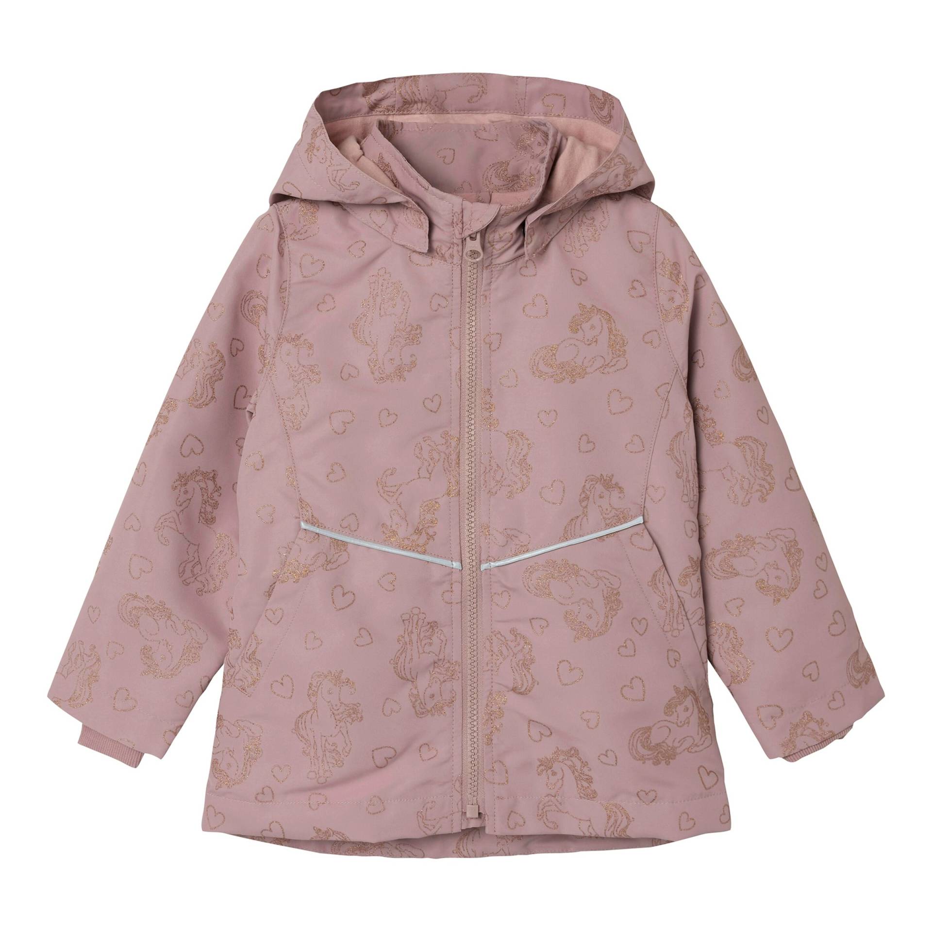 Windbreaker mit abnehmbarer Kapuze Glitzer-Einhörner Windbreaker mit abnehmbarer Kapuze Glitzer-Einhörner von name it