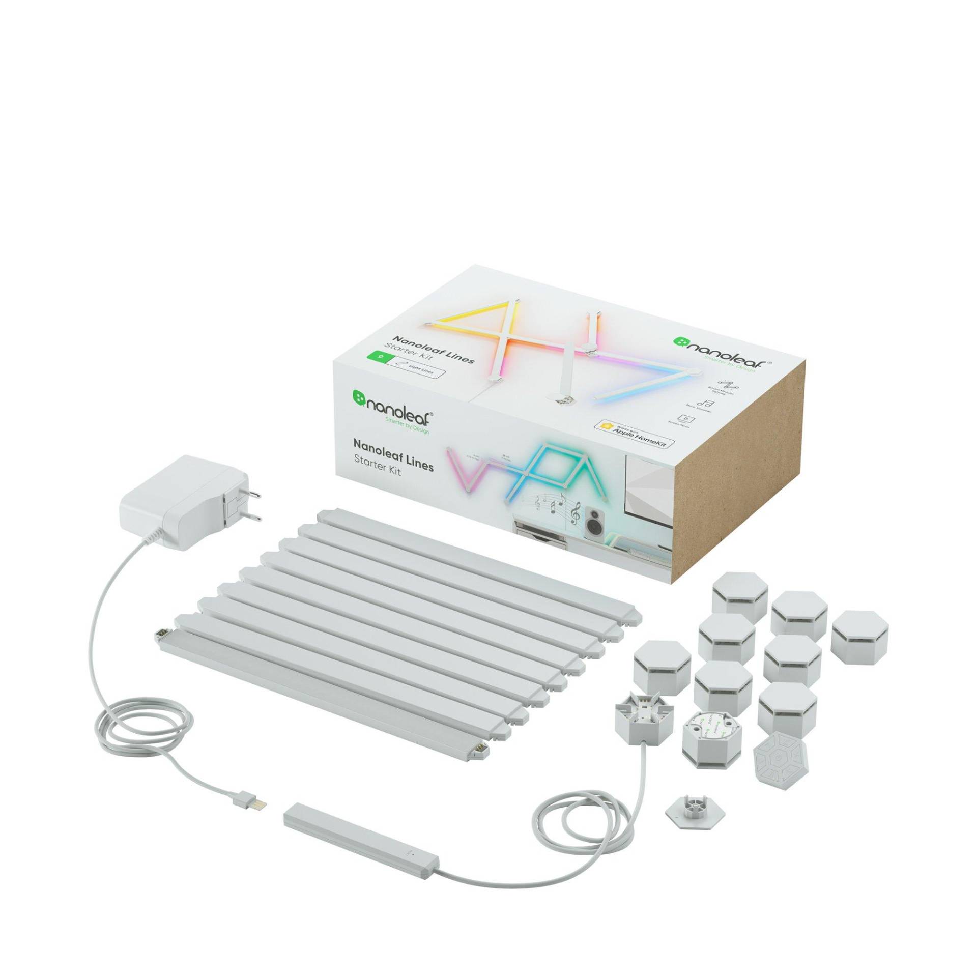 App-gesteuerte LED-Lampe Lines Starter Kit (9 Bars) von nanoleaf