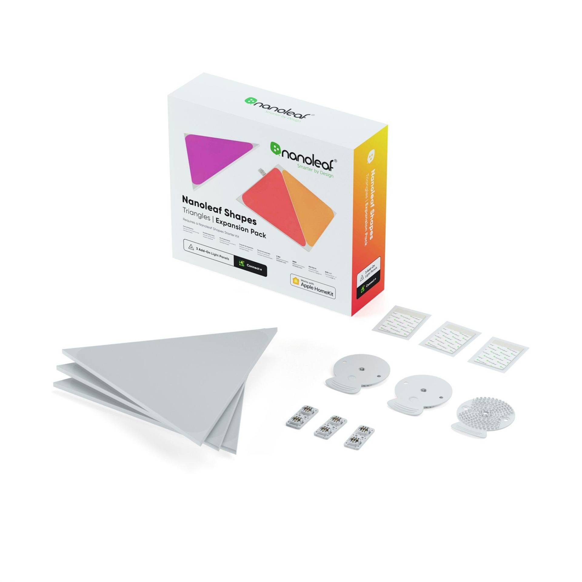 App-gesteuerte LED-Lampenerweiterung Triangles Expansion Pack (3 Panels) von nanoleaf