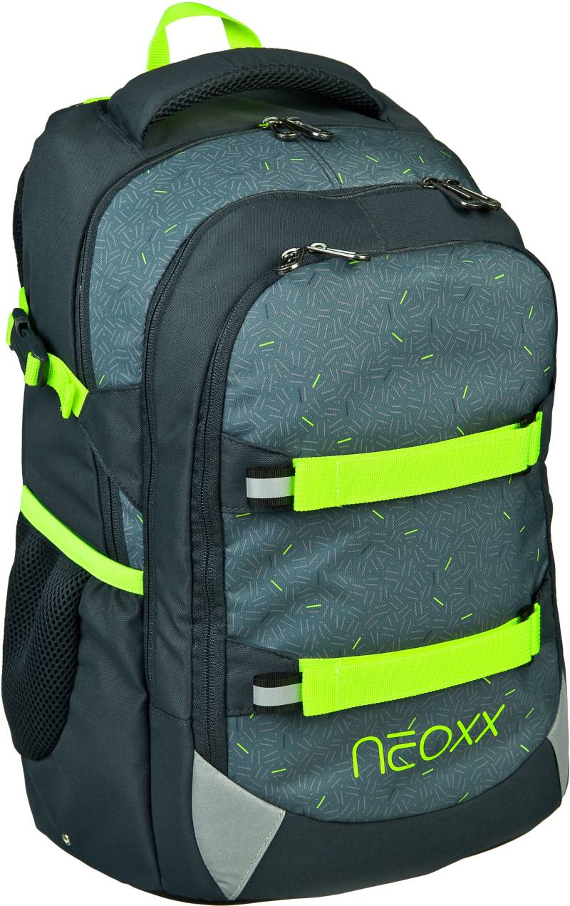 neoxx Schulrucksack »Active, Boom«, reflektierende Details, aus recycelten PET Flaschen von neoxx