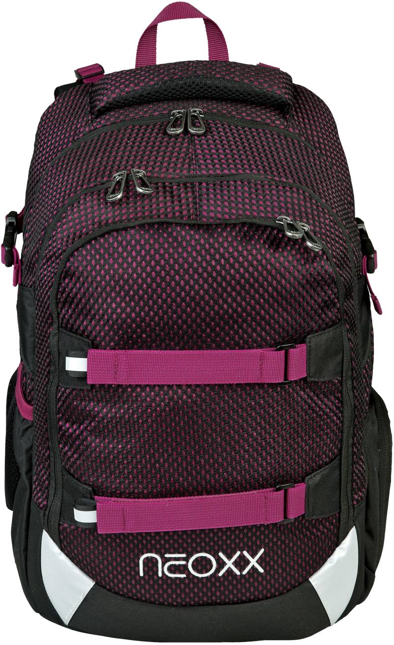 neoxx Schulrucksack »Active, Crazy in Mesh«, reflektierende Details, aus recycelten PET-Flaschen von neoxx