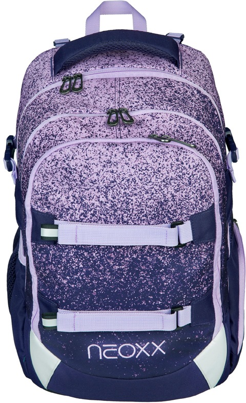 neoxx Schulrucksack »Active, Glitterally perfect«, reflektierende Details, aus recycelten PET-Flaschen von neoxx