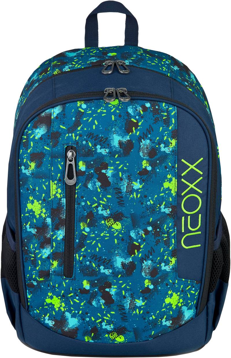 neoxx Schulrucksack »Flow, Petrol Extreme«, teilweise aus recyceltem Material von neoxx