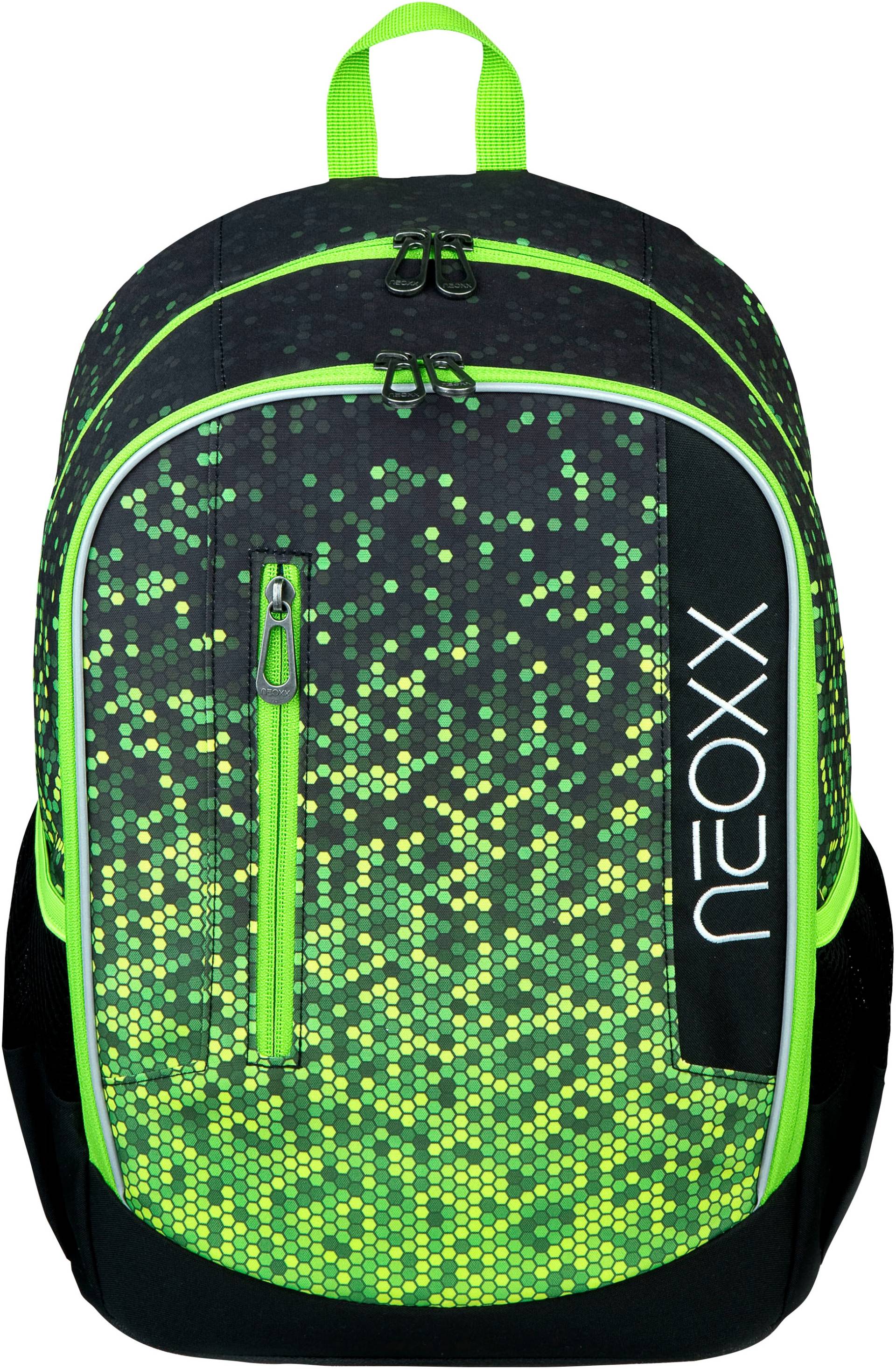 neoxx Schulrucksack »Flow, Pixel in my mind«, teilweise aus recyceltem Material von neoxx