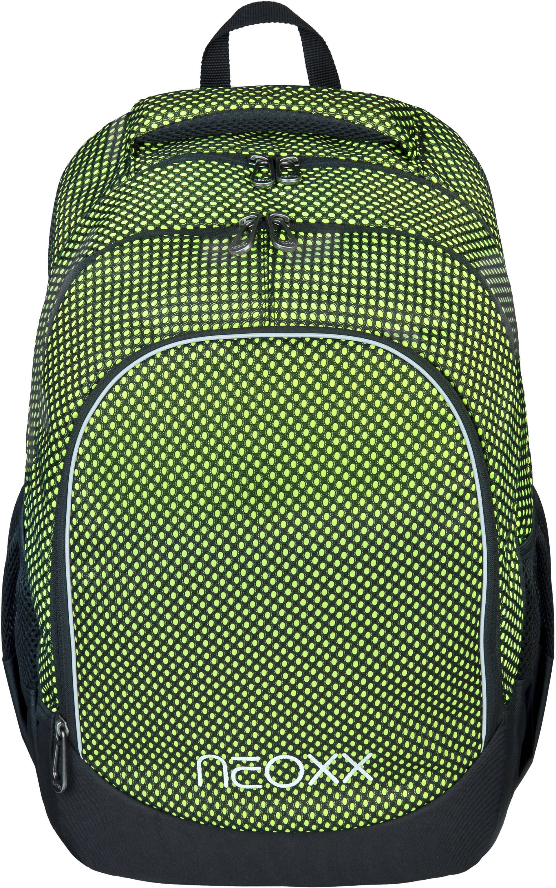 neoxx Schulrucksack »Fly, All about Neon«, aus recycelten PET-Flaschen von neoxx