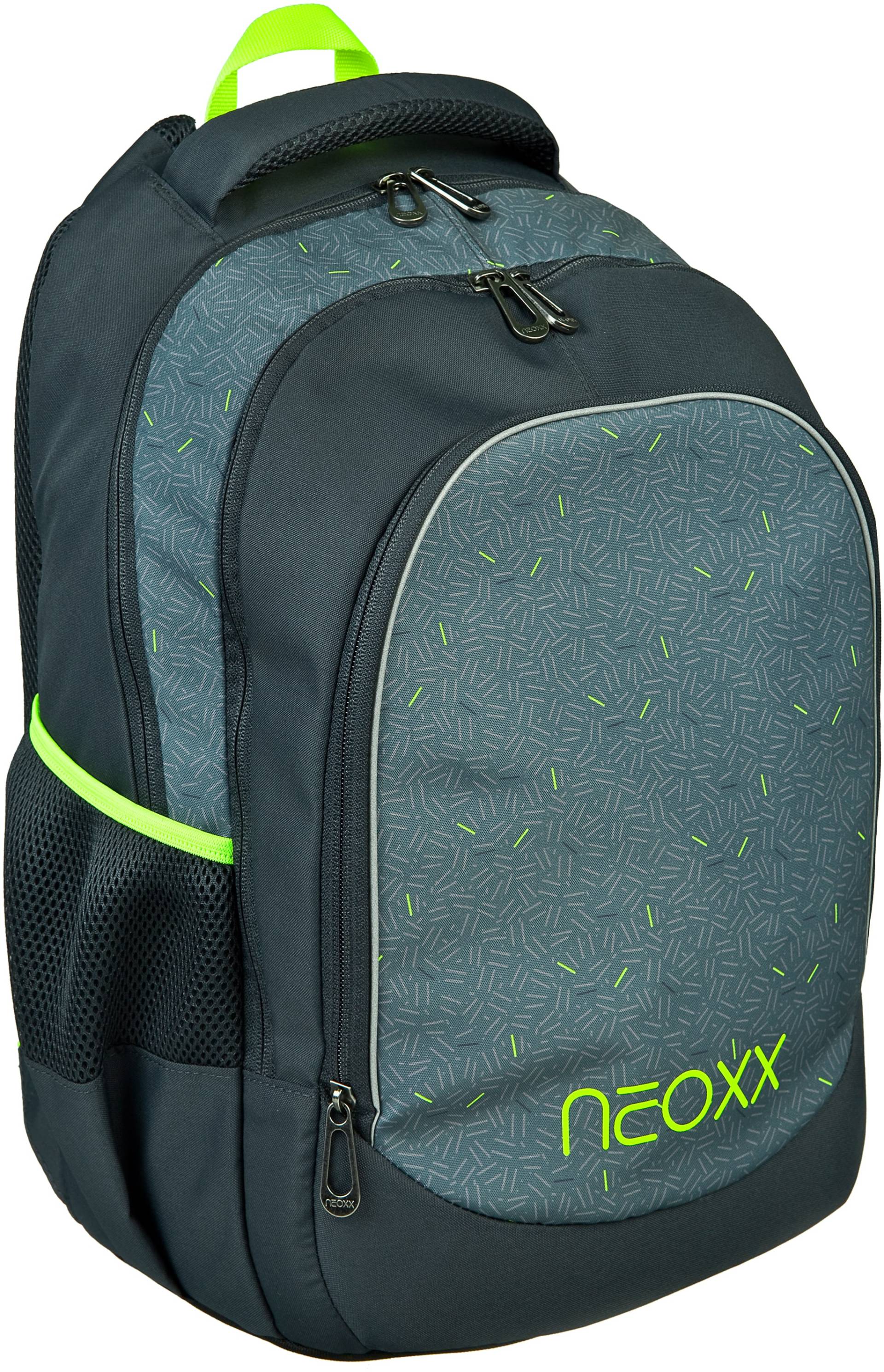 neoxx Schulrucksack »Fly, Boom«, Reflektionsnaht, aus recycelten PET-Flaschen neoxx Schulrucksack »Fly, Boom«, Reflektionsnaht, aus recycelten PET-Flaschen von neoxx